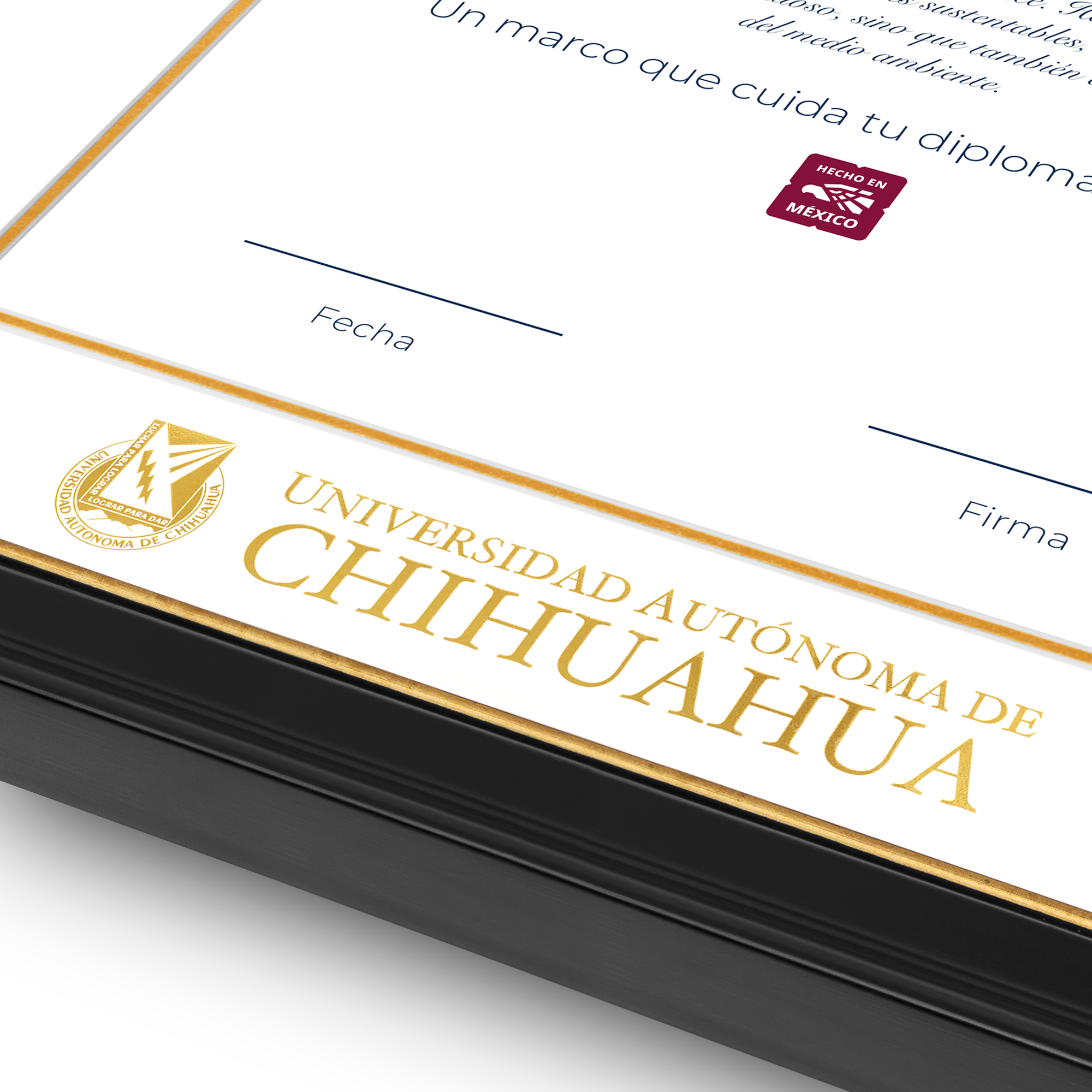 Diploma oficial UACH Marco negro