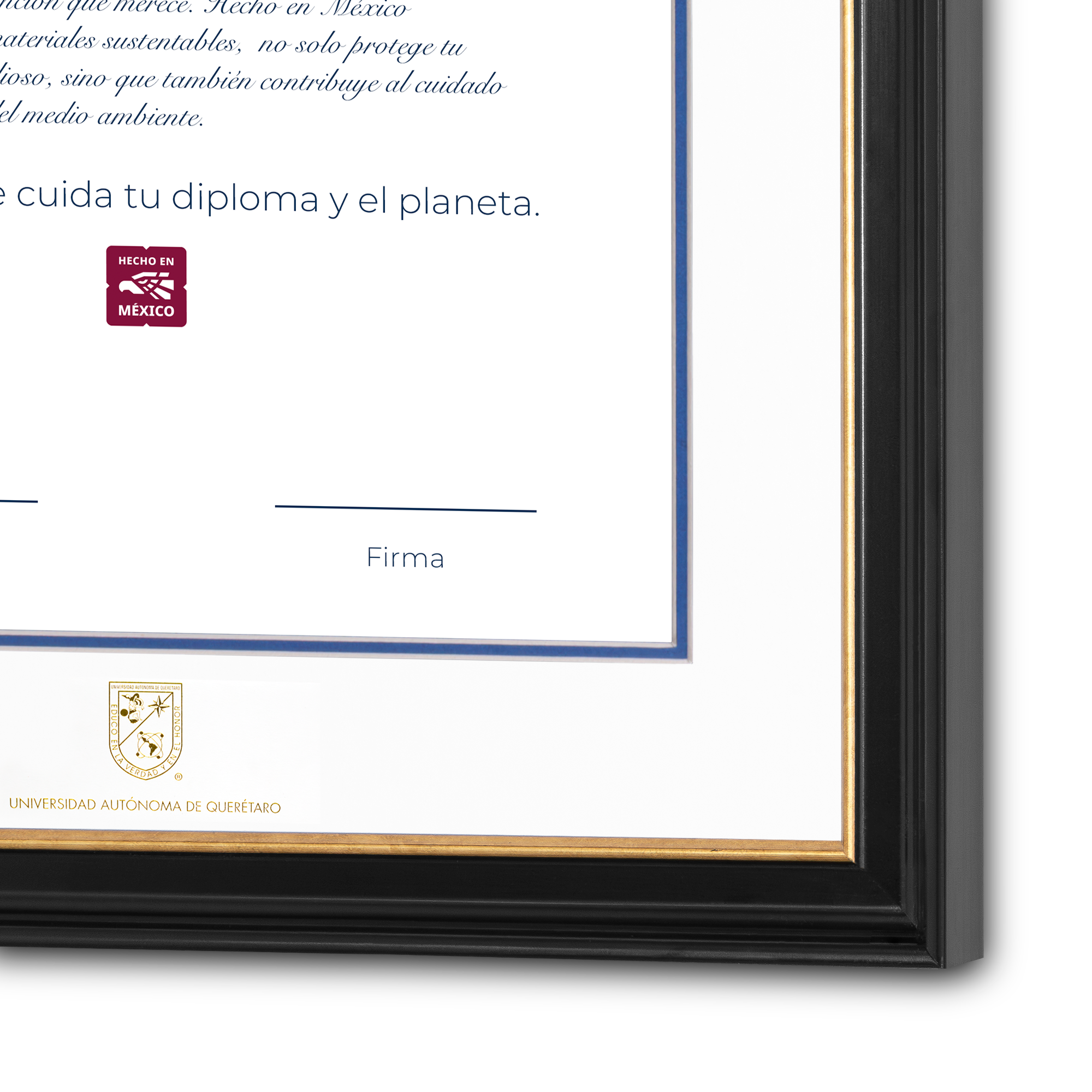Diploma oficial UAQ Marco negro