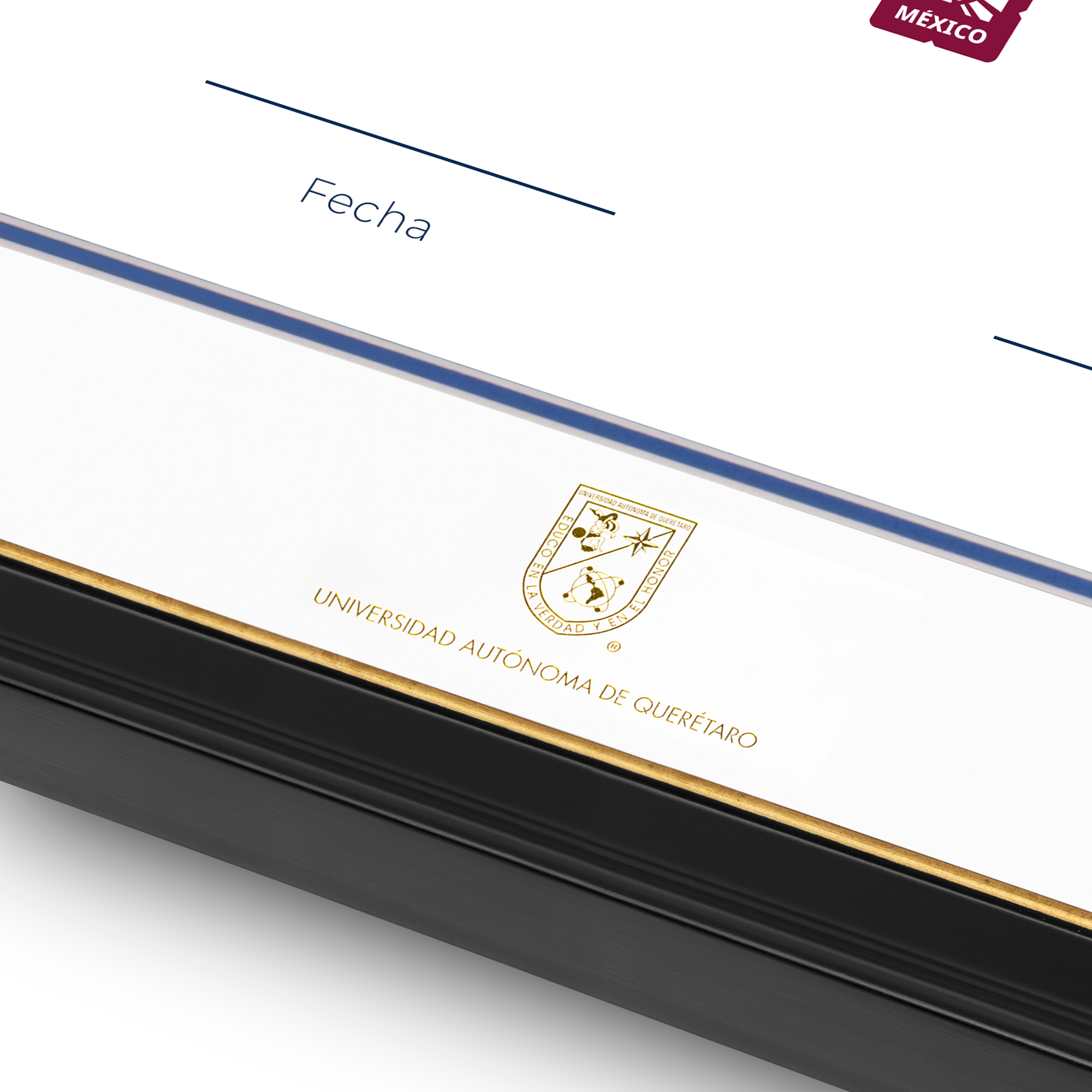 Diploma oficial UAQ Marco negro