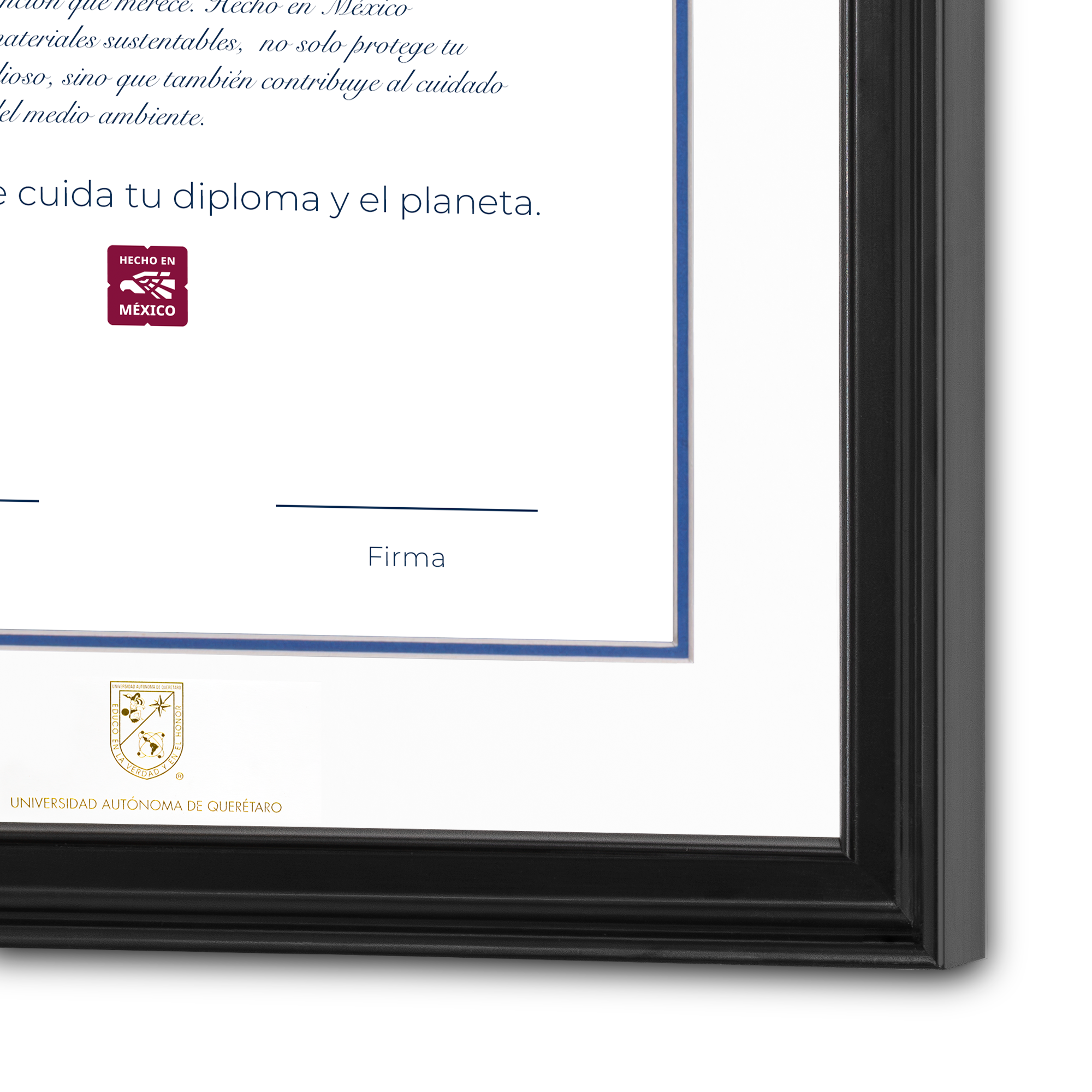 Diploma oficial UAQ Marco negro