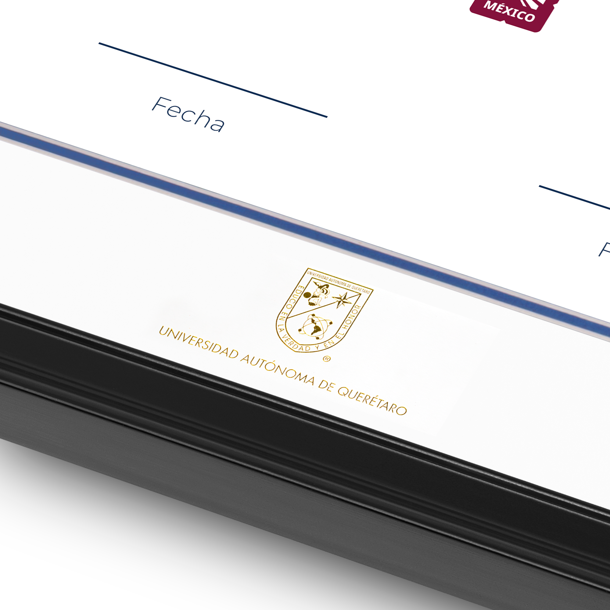 Diploma oficial UAQ Marco negro