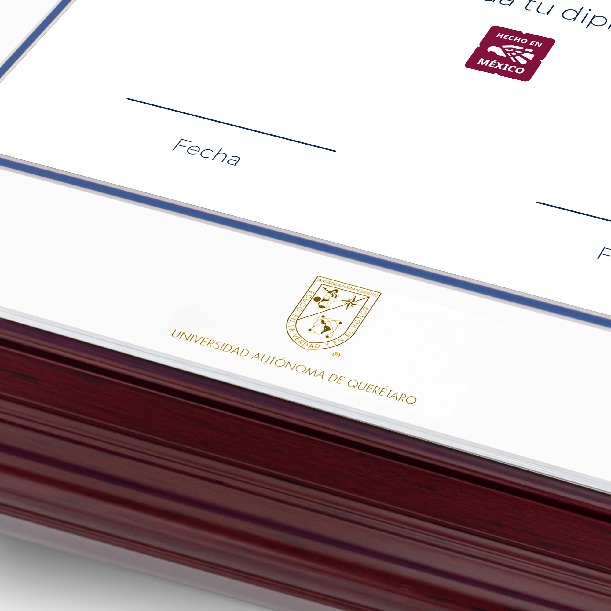 Diploma oficial UAQ Marco negro