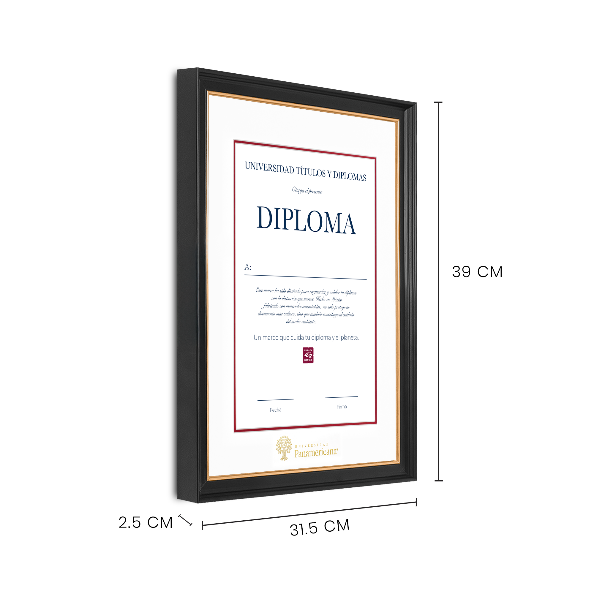 Diploma oficial UP Marco negro