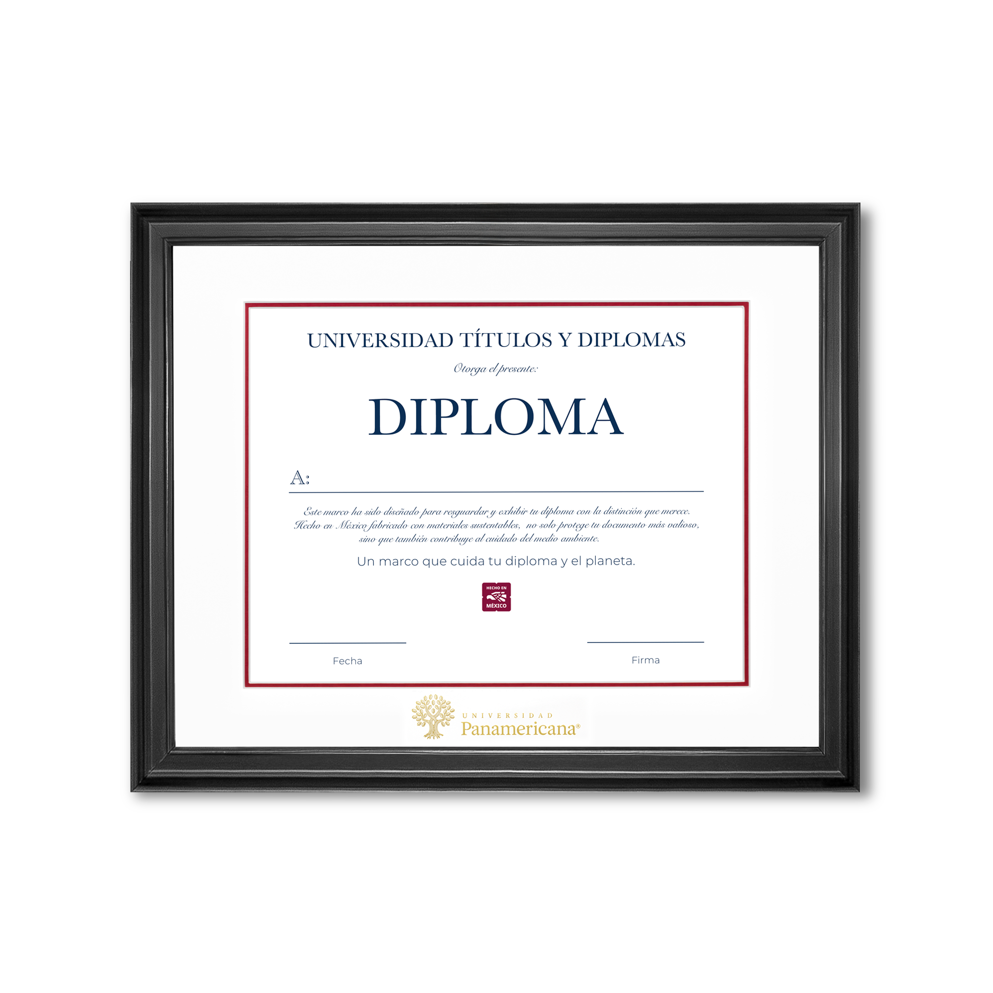 Diploma oficial UP Marco negro