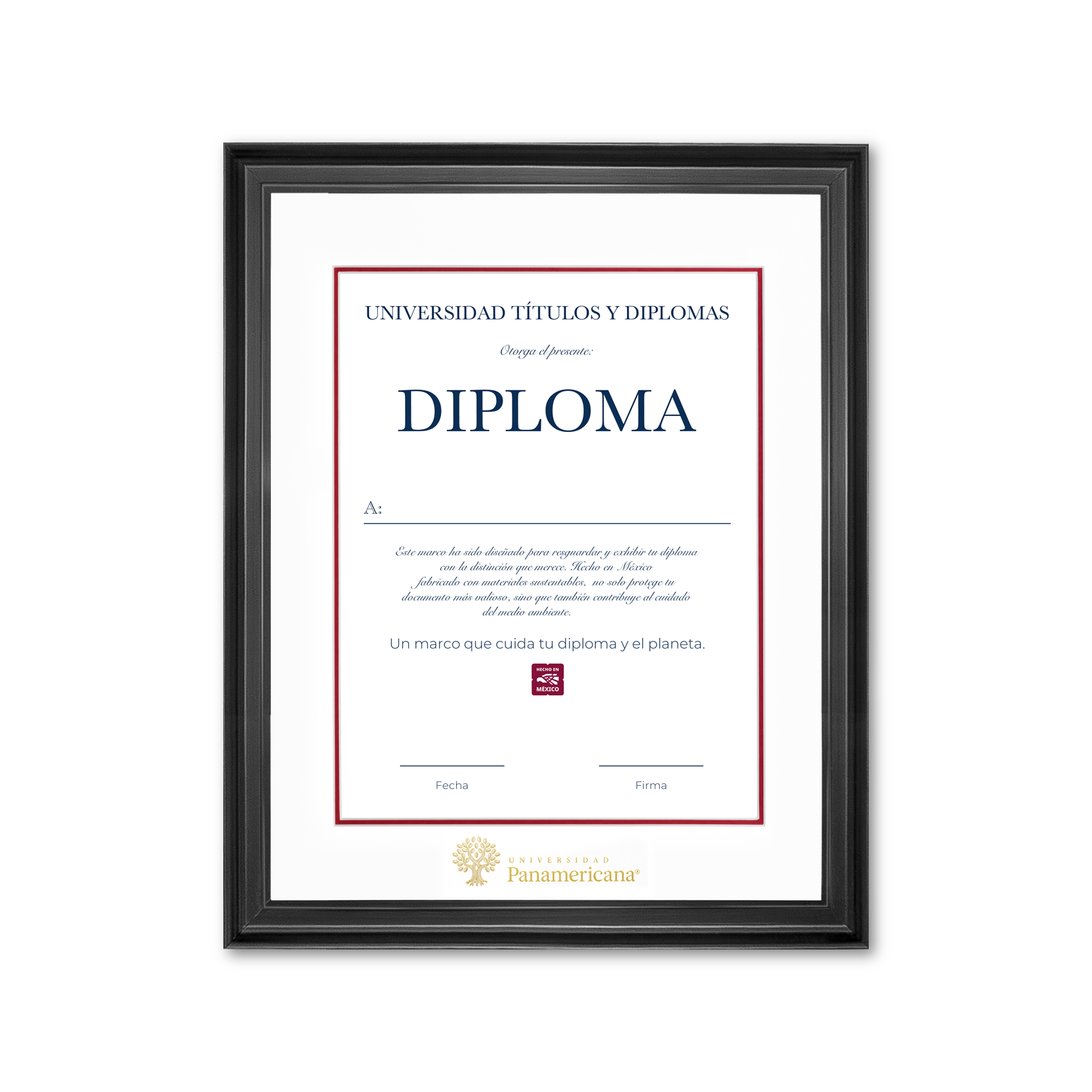 Diploma oficial UP Marco negro