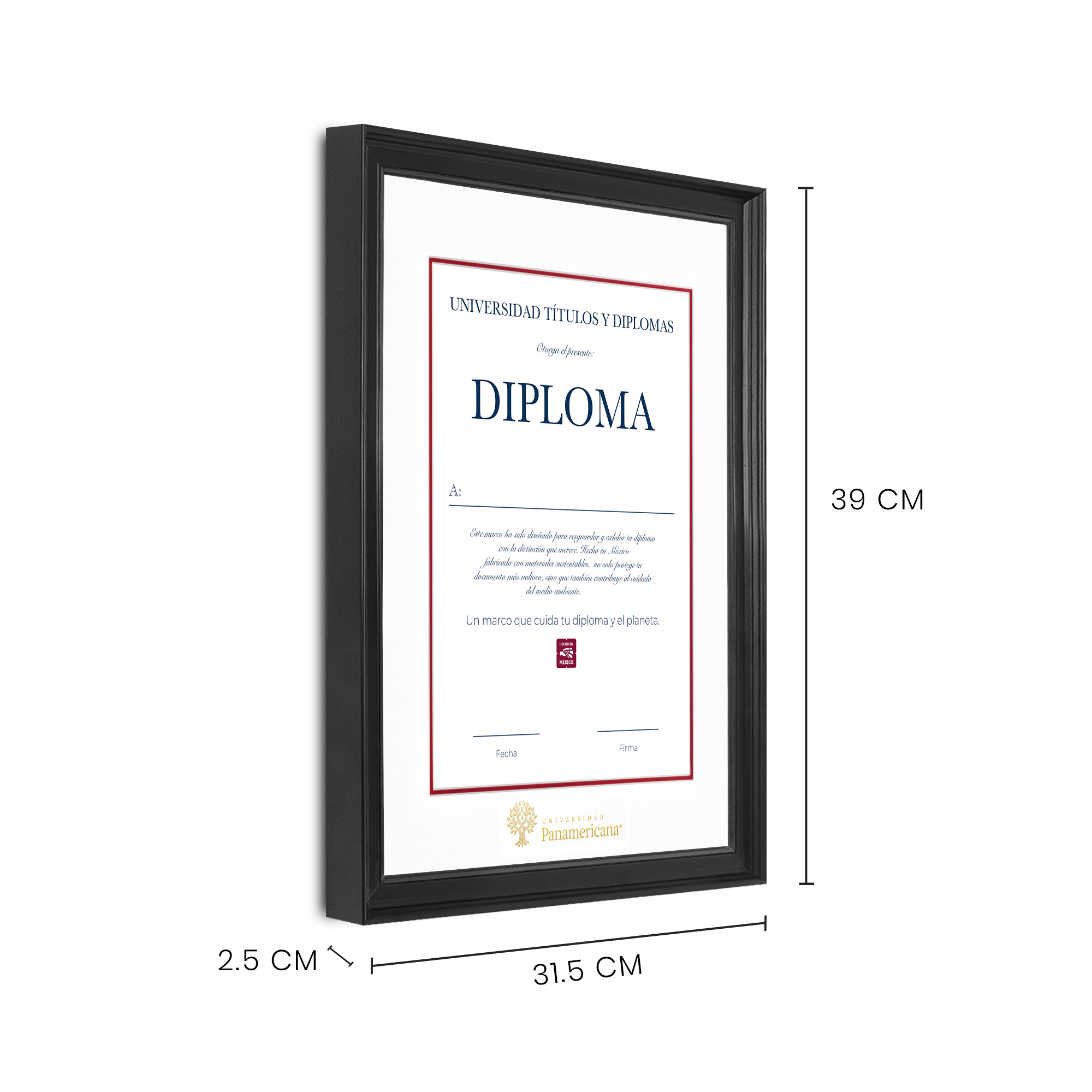 Diploma oficial UP Marco negro