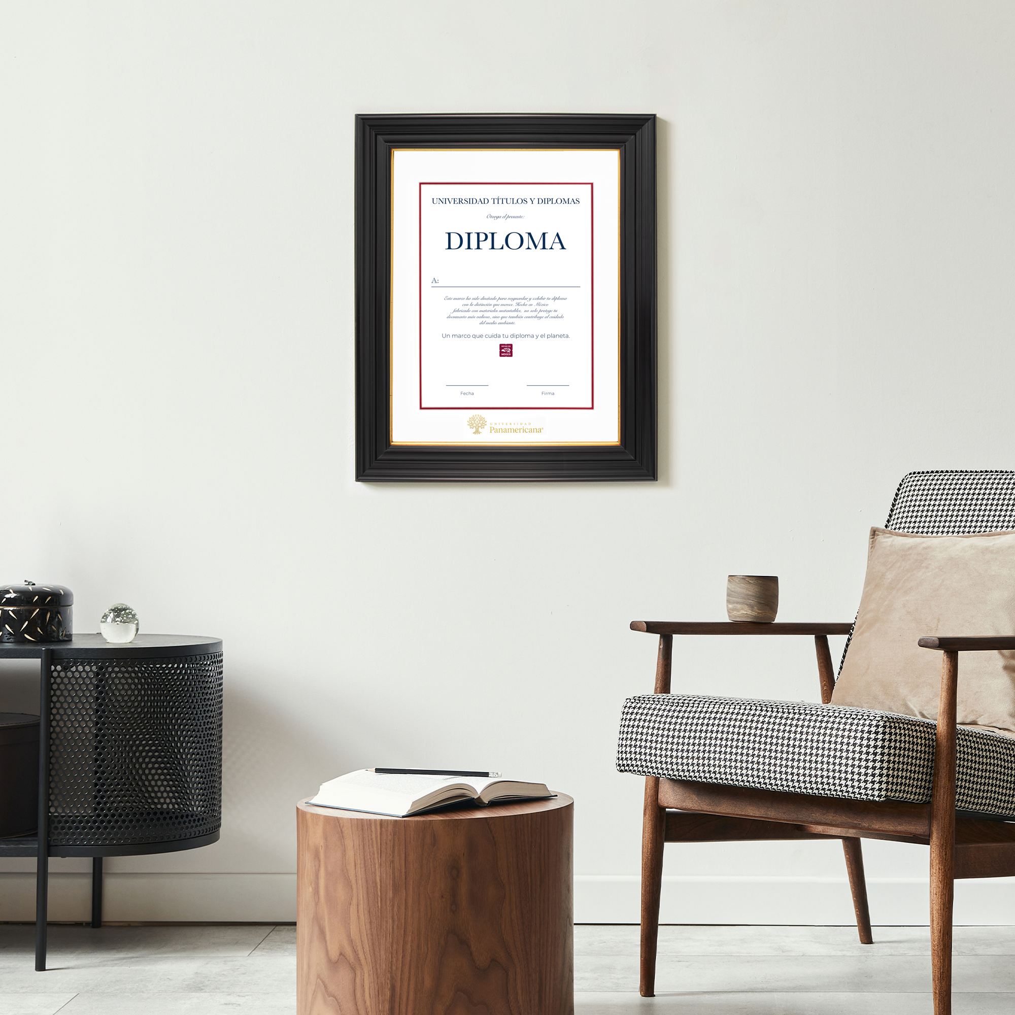 Diploma oficial UP Marco negro