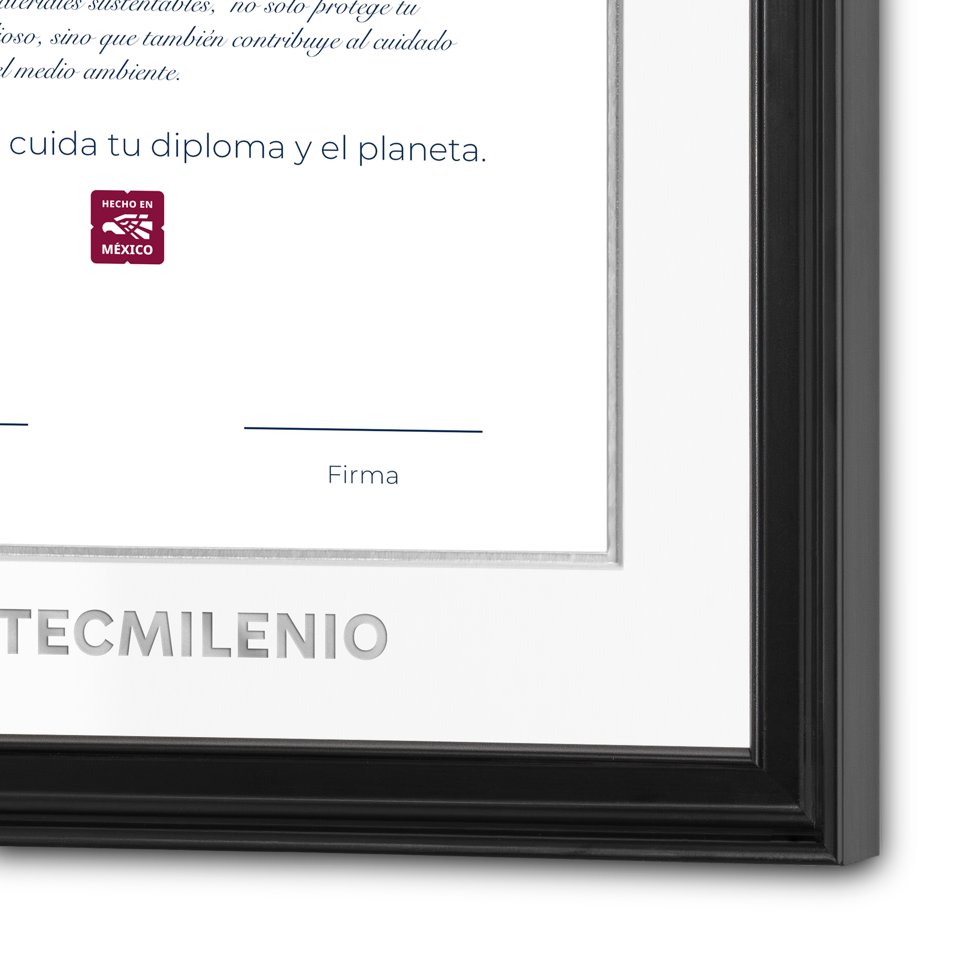 Diploma oficial Tecmilenio Marco negro