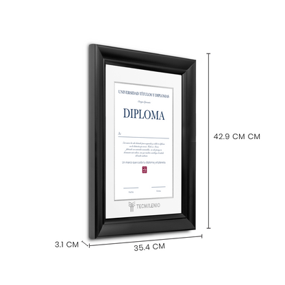 Diploma oficial Tecmilenio Marco color negro
