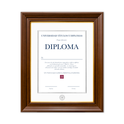 Diploma oficial UAdeC Marco color negro