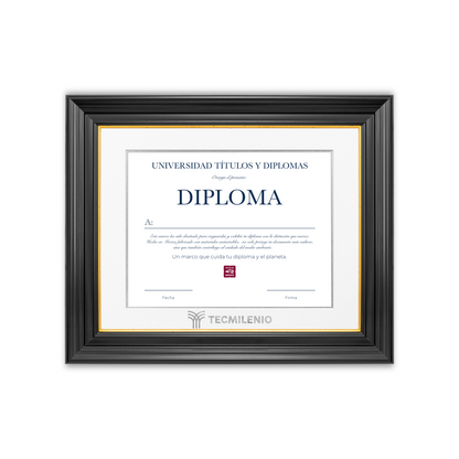 Diploma oficial Tecmilenio Marco color negro