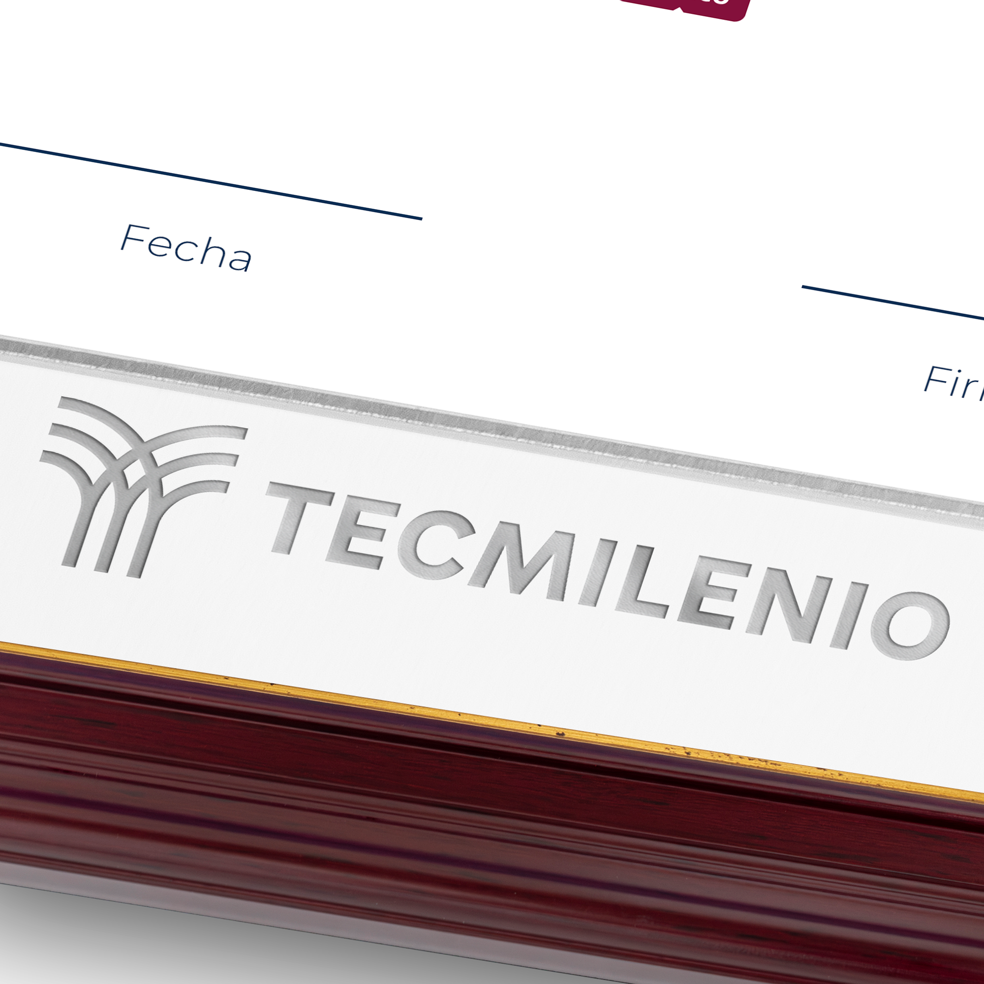 Diploma oficial Tecmilenio Marco color caoba