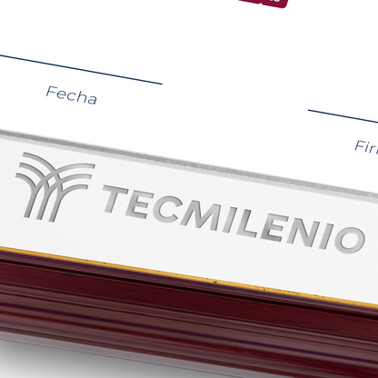 Diploma oficial Tecmilenio Marco color caoba
