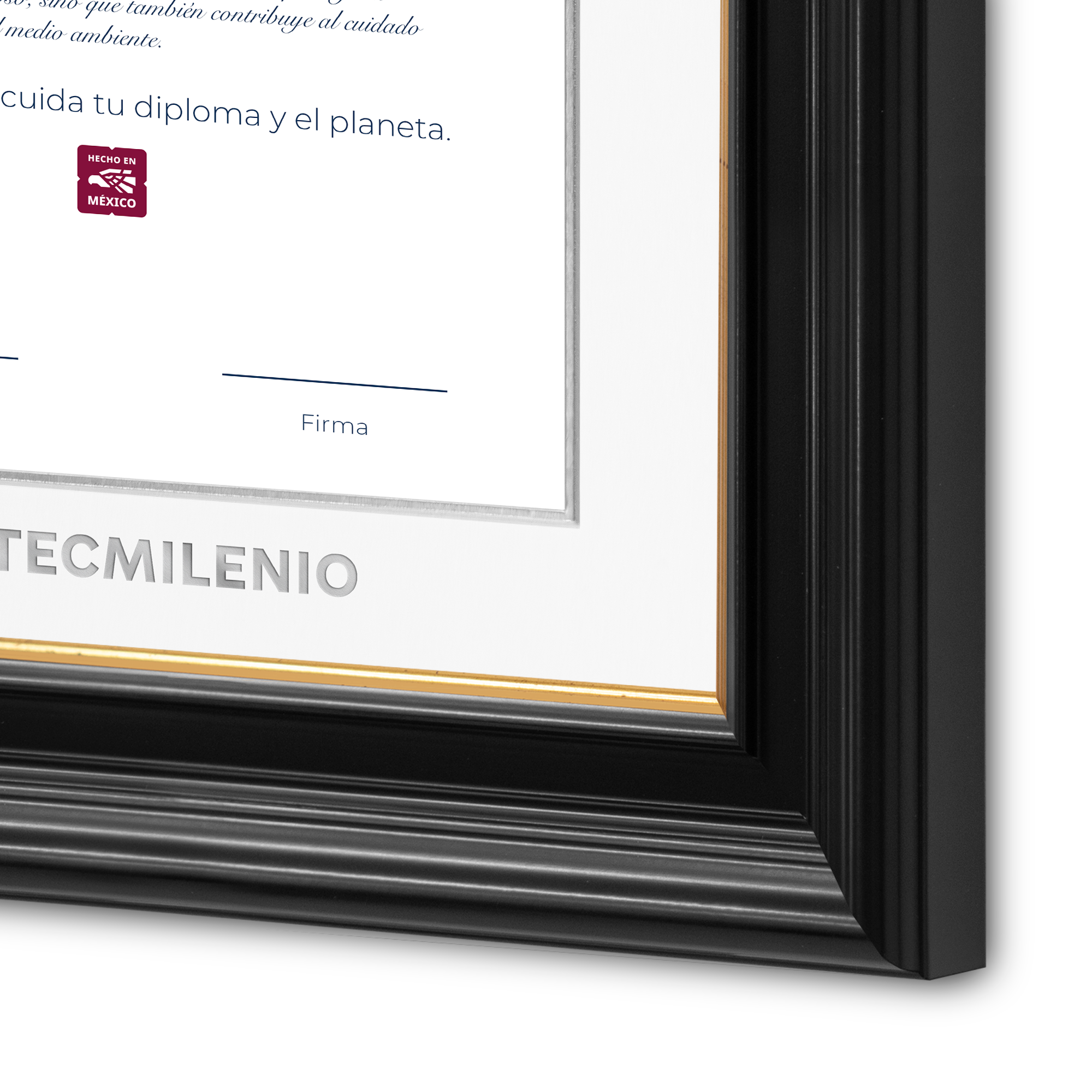 Diploma oficial Tecmilenio Marco color negro