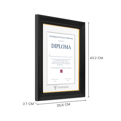 Diploma oficial Tecmilenio Marco color negro