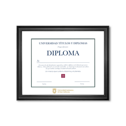 Diploma oficial UABC Marco negro