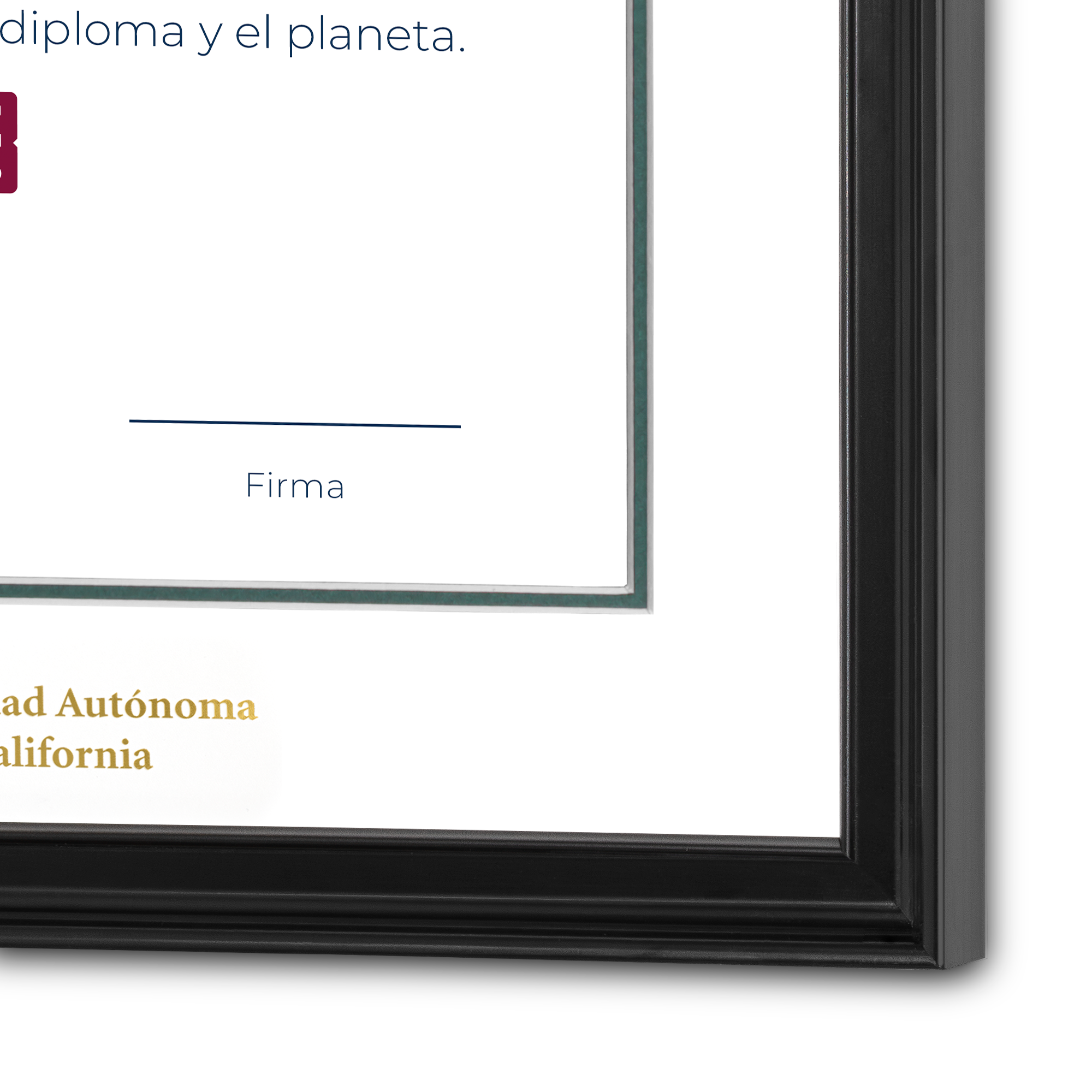 Diploma oficial UABC Marco negro
