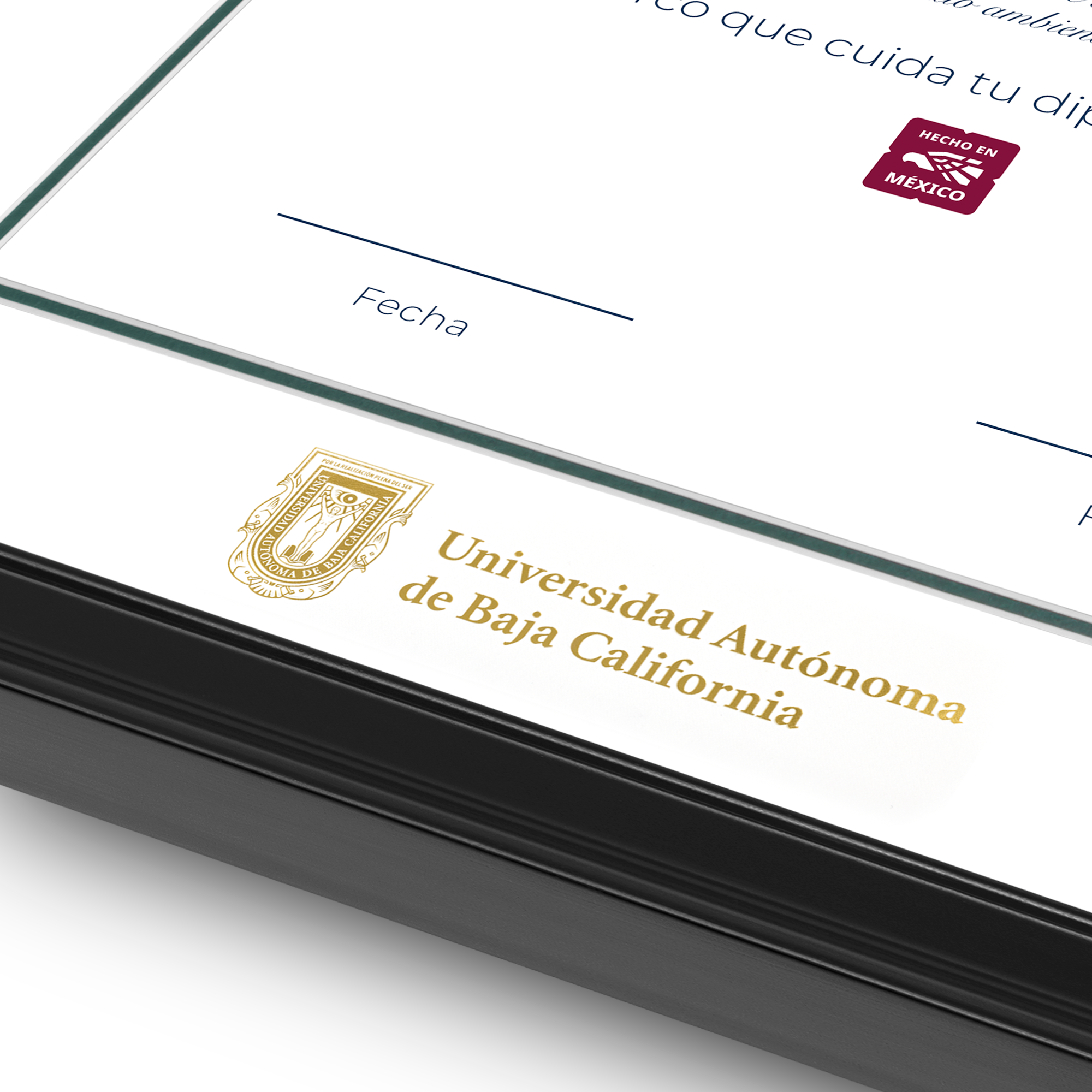 Diploma oficial UABC Marco negro