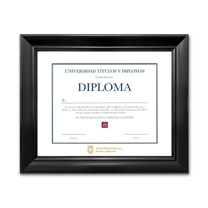 Diploma oficial UABC Marco color negro