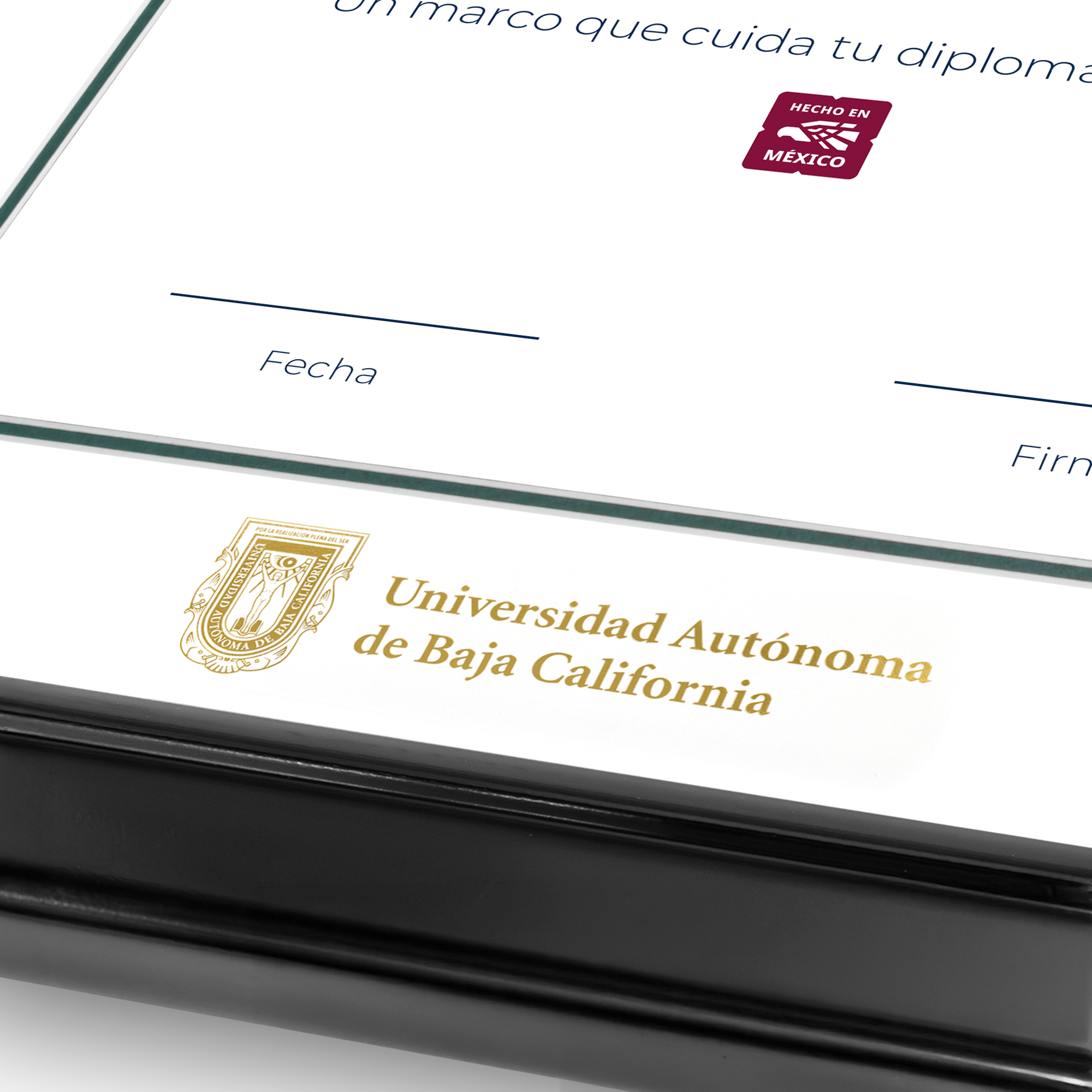 Diploma oficial UABC Marco color negro