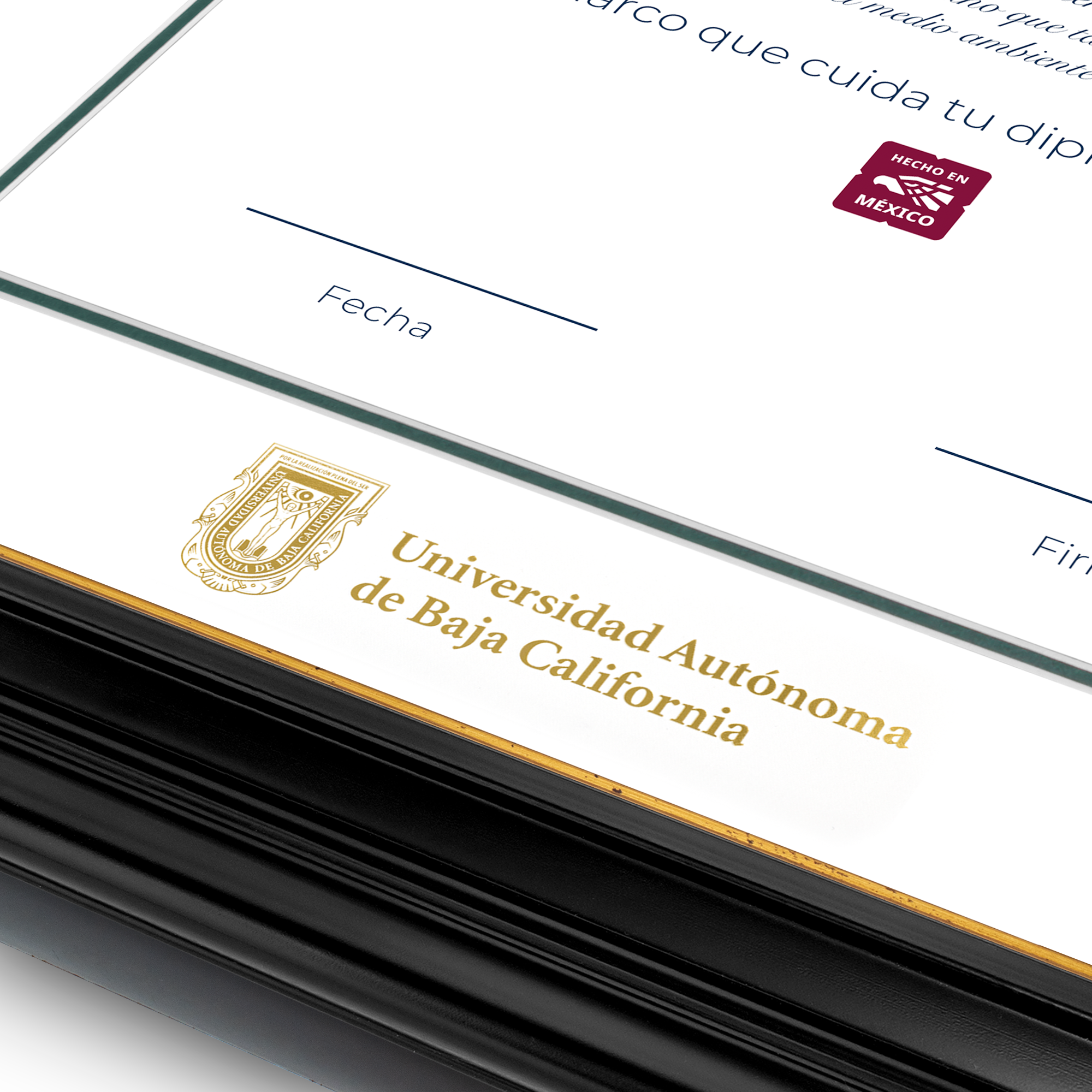 Diploma oficial UABC Marco negro