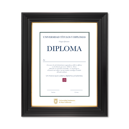 Diploma oficial UABC Marco negro