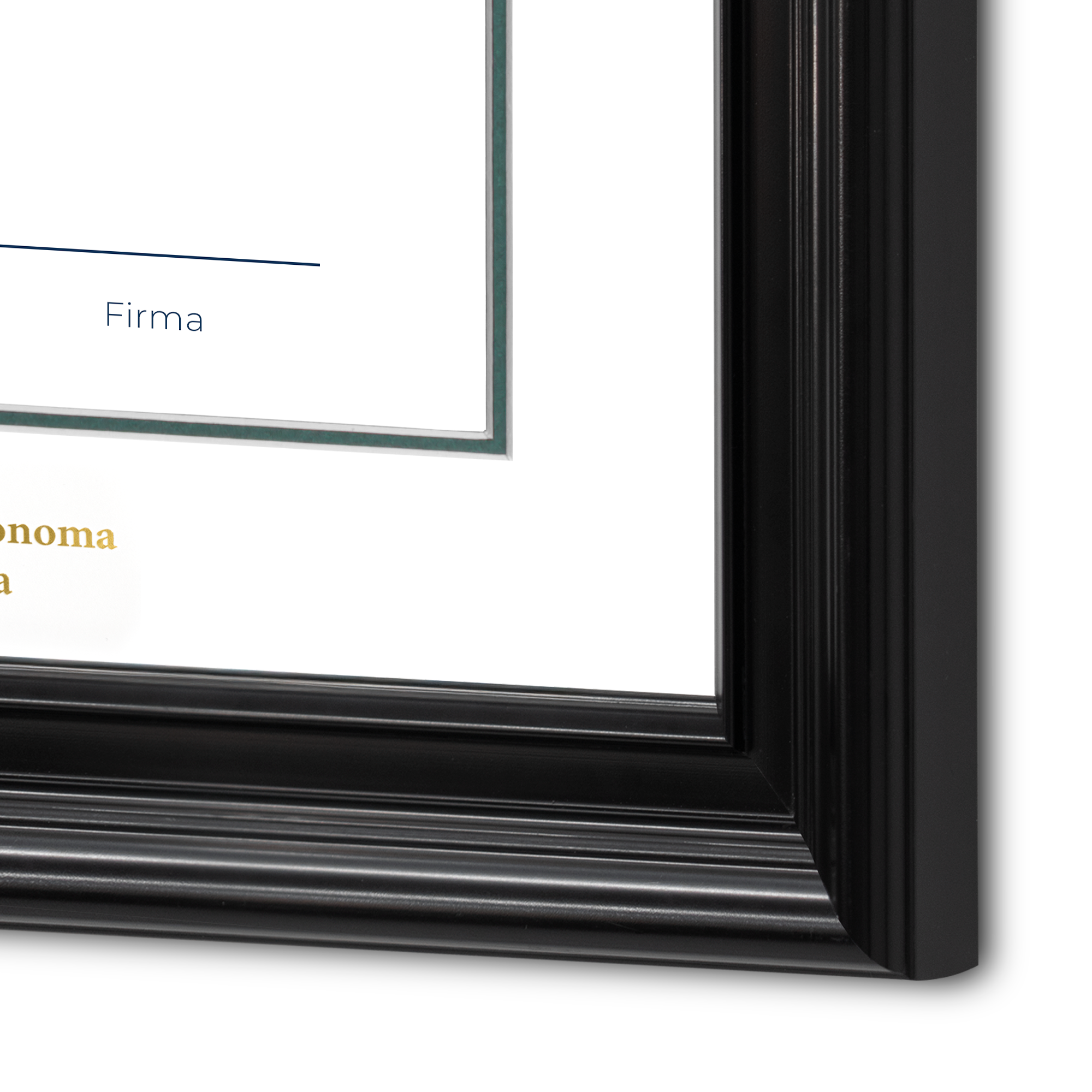 Diploma oficial UABC Marco color negro con relieves