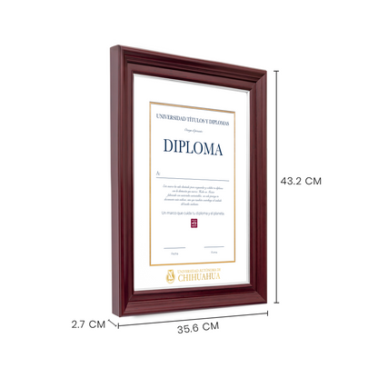 Diploma oficial UACH Marco negro