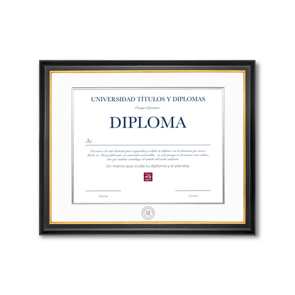 Diploma oficial UAdeC Marco negro