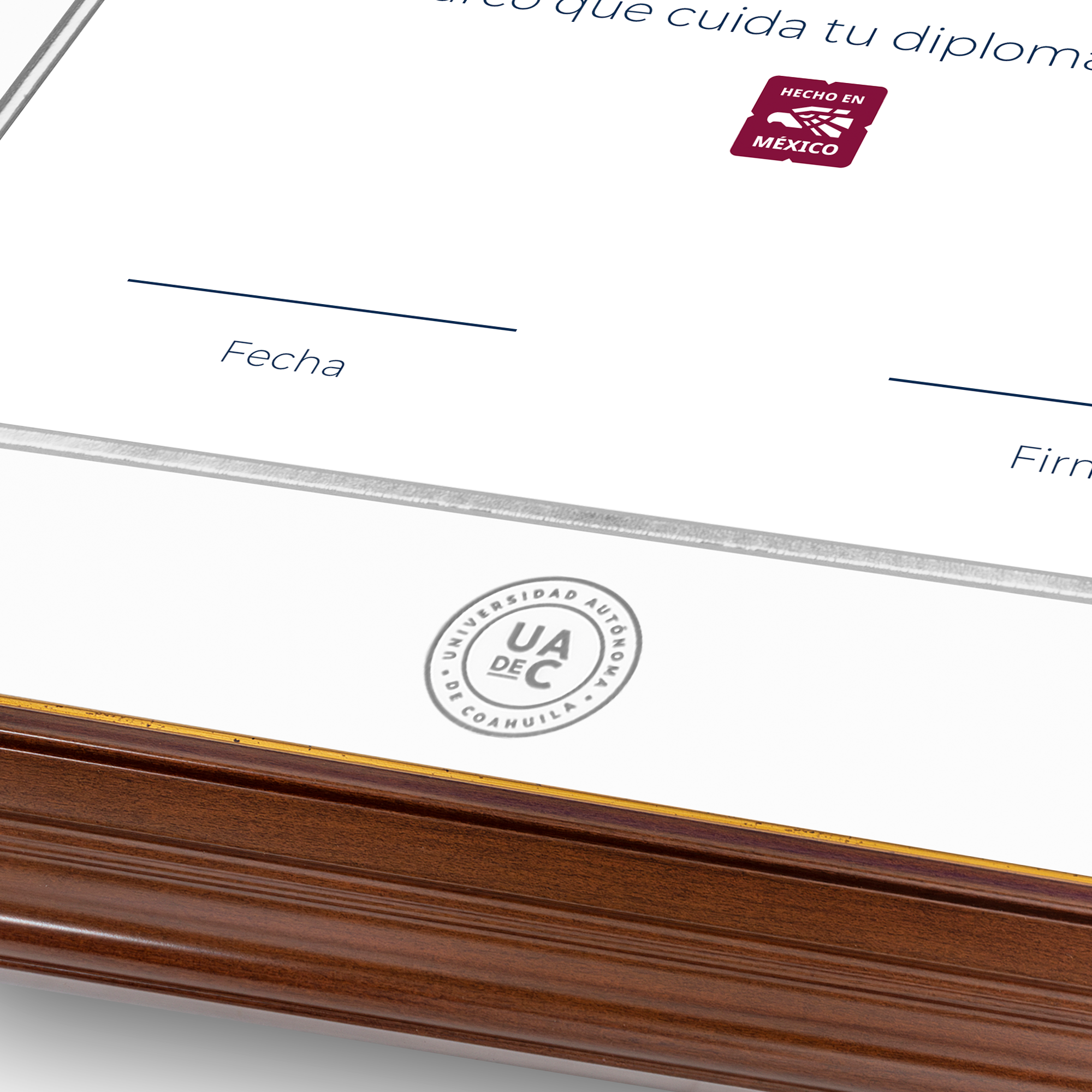 Diploma oficial UAdeC Marco color negro