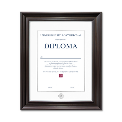 Diploma oficial UAdeC marco color negro
