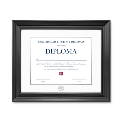 Diploma oficial UAdeC Marco negro