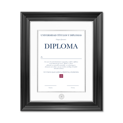 Diploma oficial UAdeC Marco negro