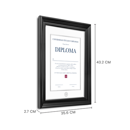 Diploma oficial UAdeC Marco negro