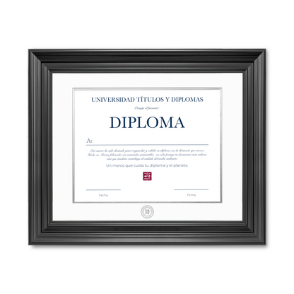 Diploma oficial UAdeC Marco color negro con relieves