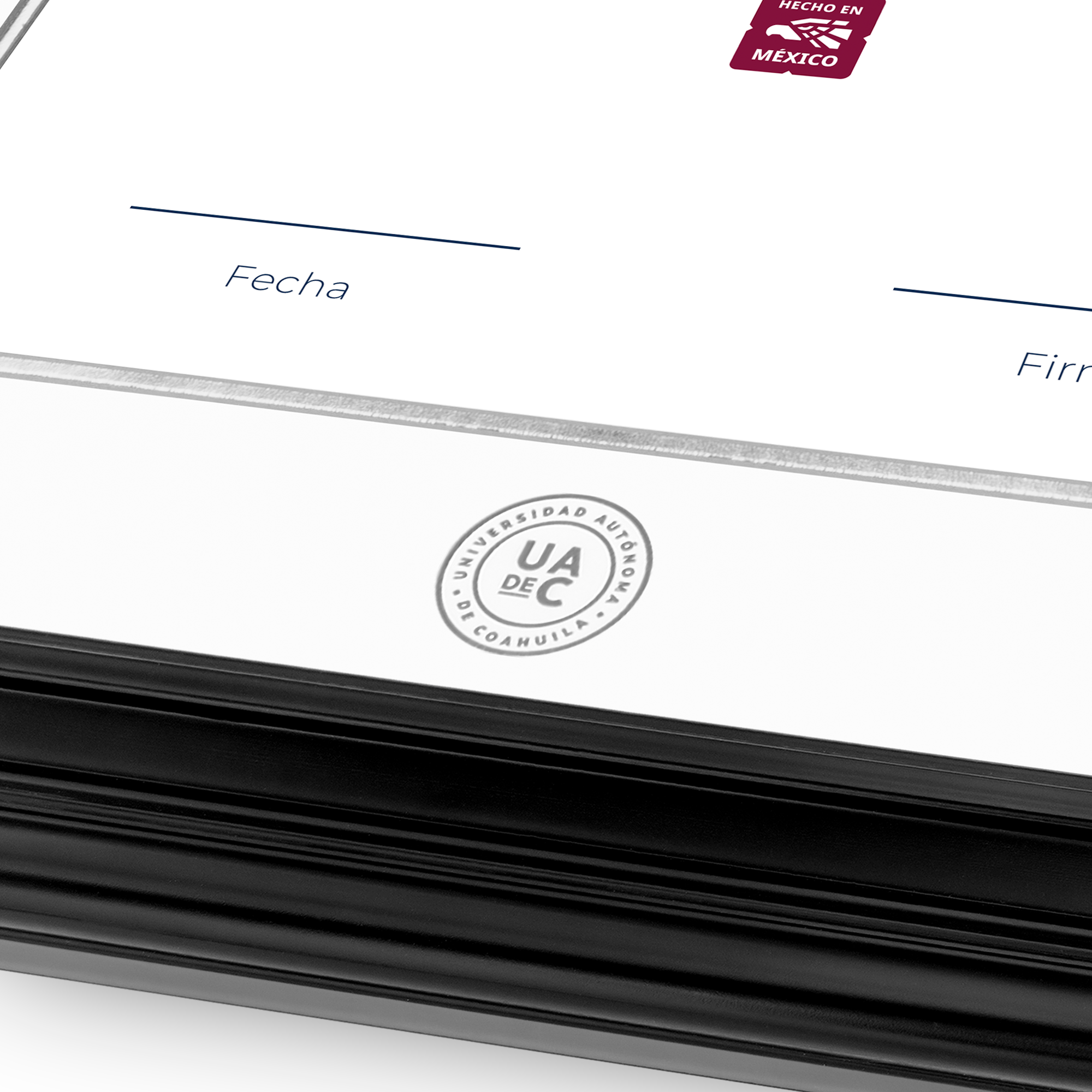 Diploma oficial UAdeC Marco color negro con relieves