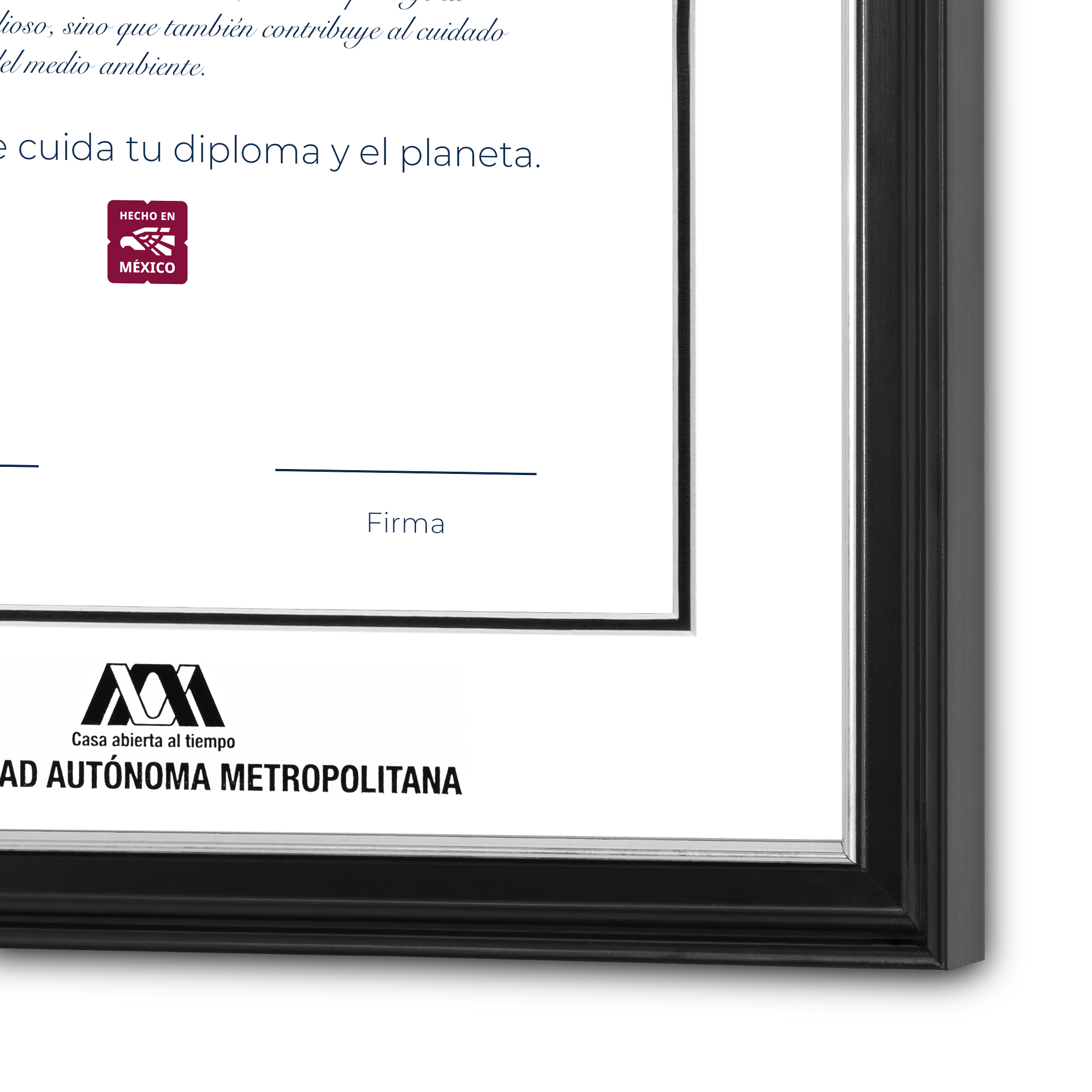 Diploma oficial UAM Marco negro