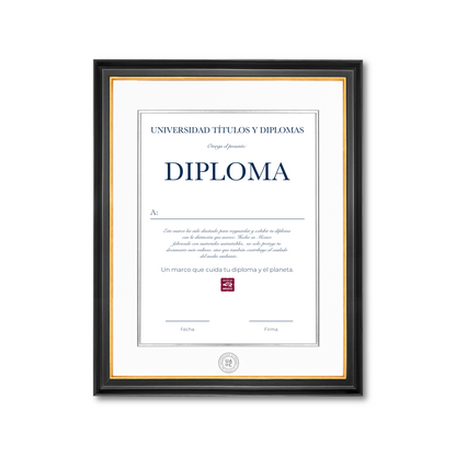 Diploma oficial UAdeC Marco negro