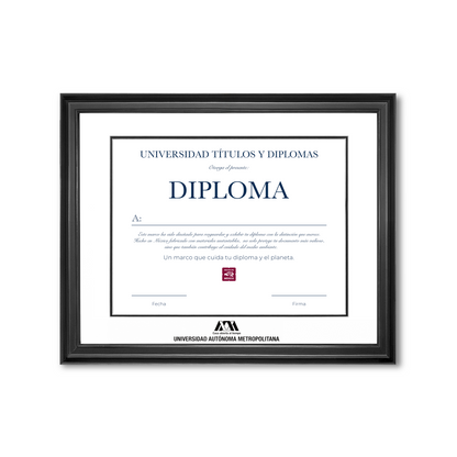 Diploma oficial UAM Marco negro