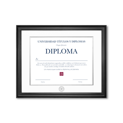 Diploma oficial UAdeC Marco negro