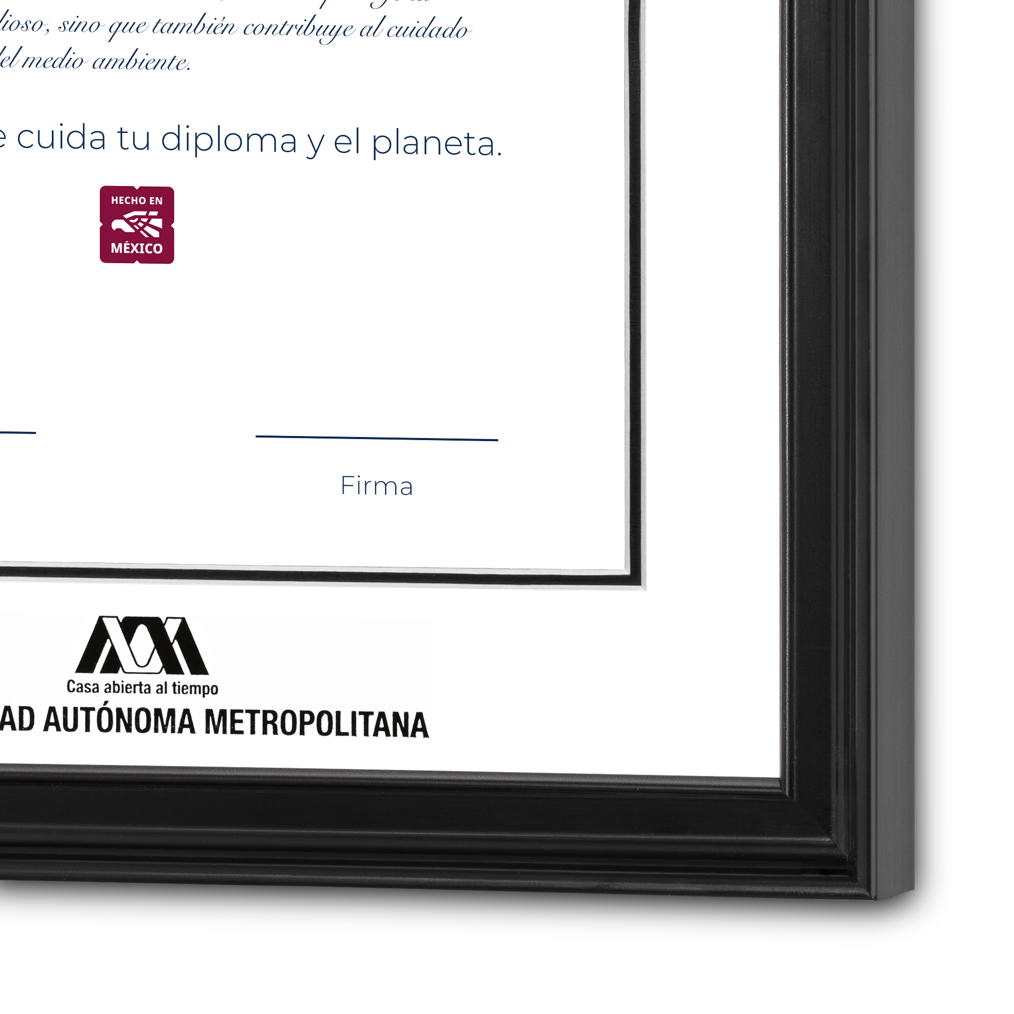 Diploma oficial UAM Marco negro