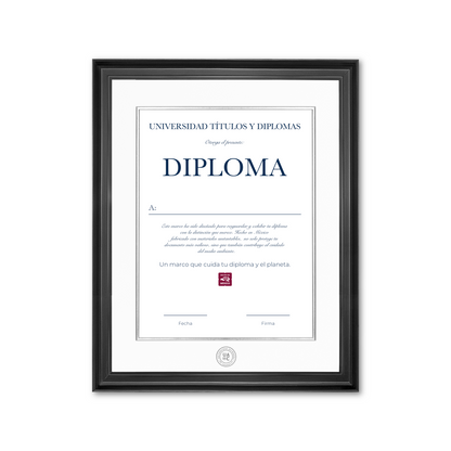 Diploma oficial UAdeC Marco negro