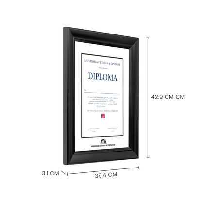 Diploma oficial UAM Marco color negro
