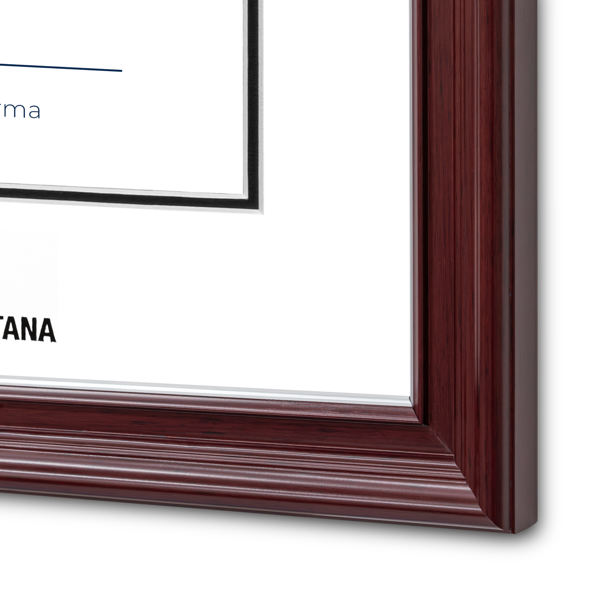Diploma oficial UAM marco color nogal