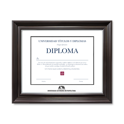 Diploma oficial UAM Marco color negro