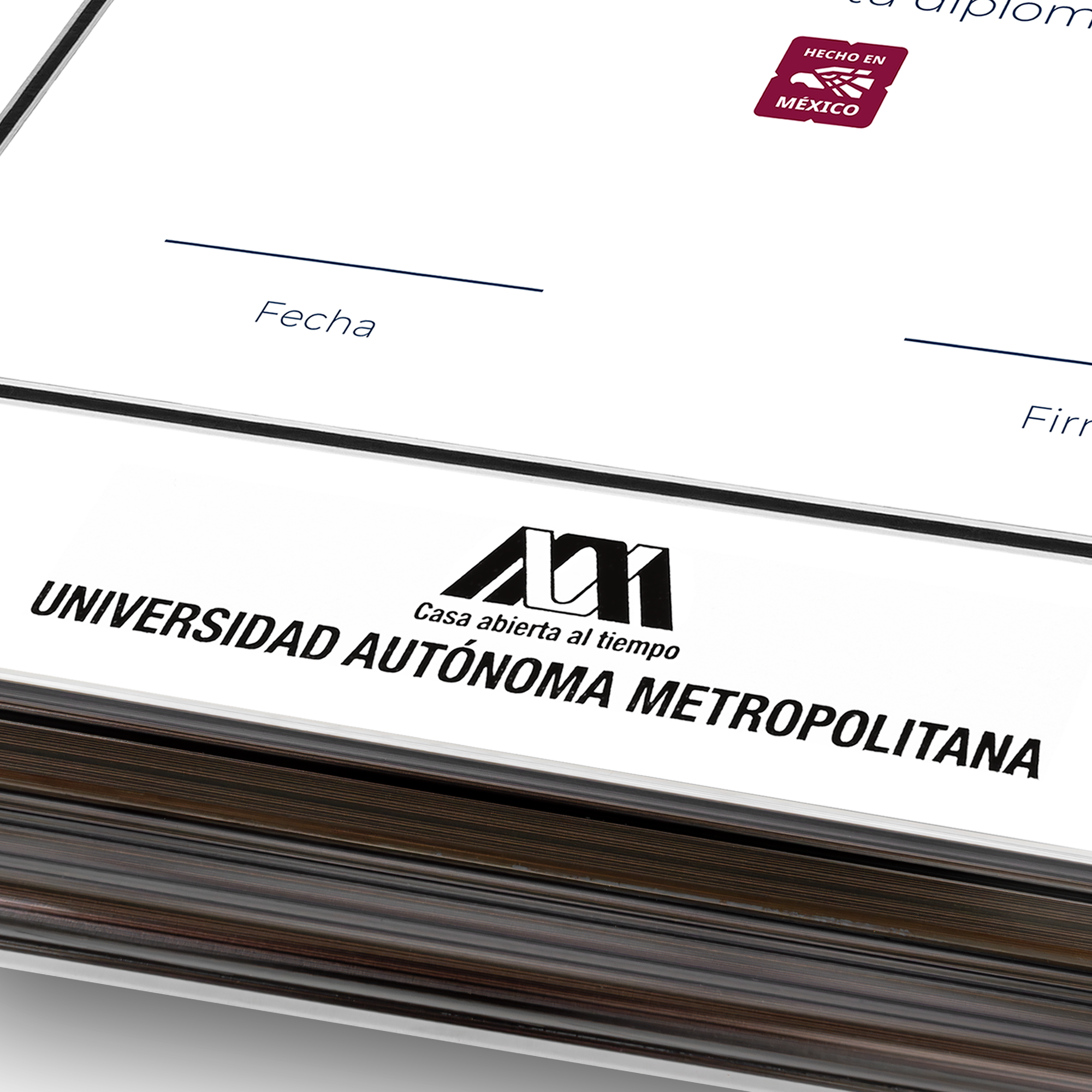 Diploma oficial UAM Marco color negro