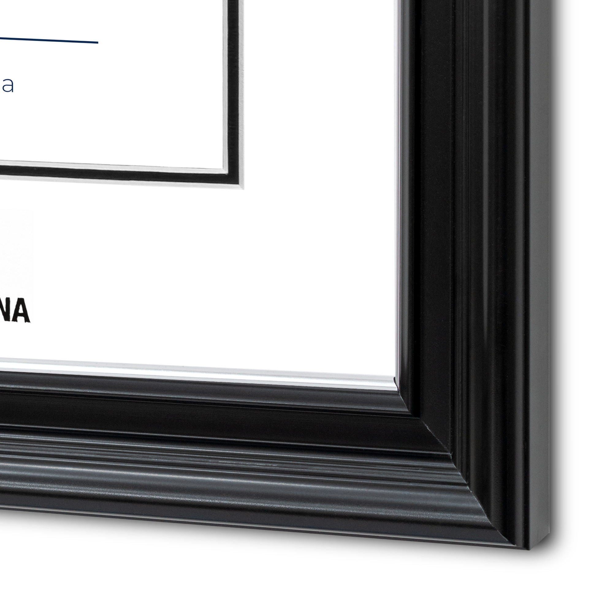 Diploma oficial UAM Marco negro con filo dorado