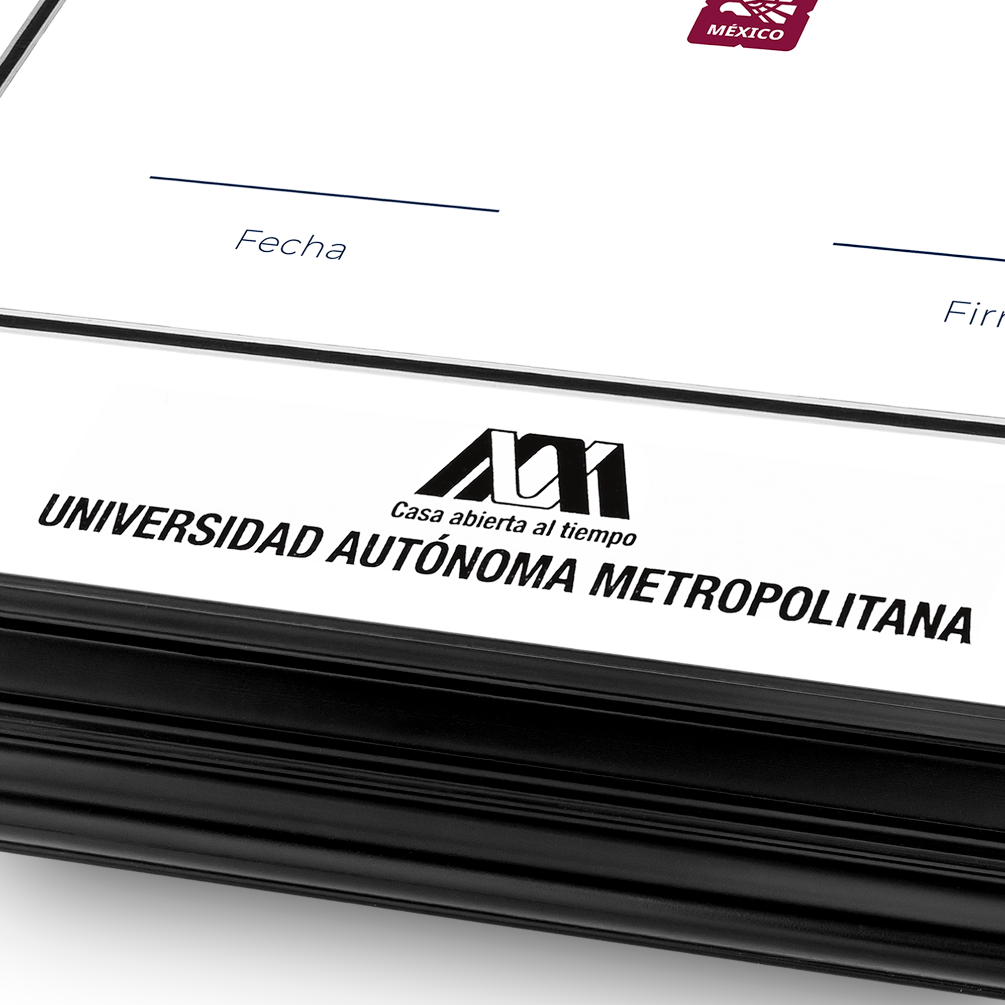 Diploma oficial UAM Marco color caoba