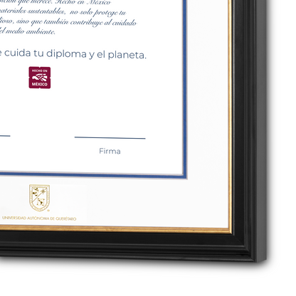 Diploma oficial UAQ Marco negro