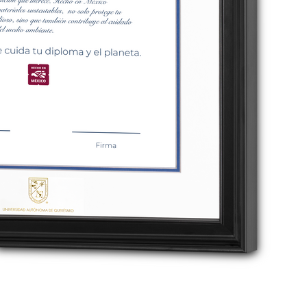 Diploma oficial UAQ Marco negro